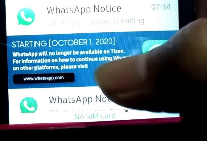 WhatsApp Tizen Samsung Z2